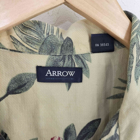 アロー ARROW MADE IN INDIA コットンレーヨン オープンカラーS/Sアロハシャツ メンズ import:L