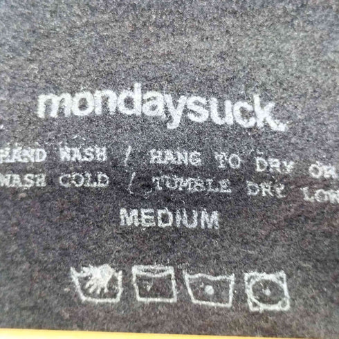 mondaysuck プリントロゴ 裏地起毛 スウェット パーカー メンズ MEDIUM