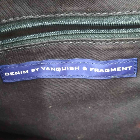 DENIM BY VANQUISH & FRAGMENT ロゴプリント2WAYデニムショルダーバッグ ボストンバッグ インディゴ メンズ