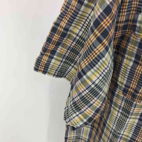 トミーヒルフィガー TOMMY HILFIGER 90s コットン半袖チェックワークシャツ メンズ import:XL