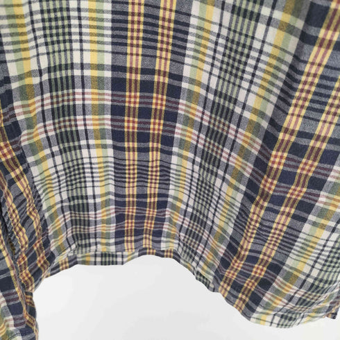 トミーヒルフィガー TOMMY HILFIGER 90s コットン半袖チェックワークシャツ メンズ import:XL