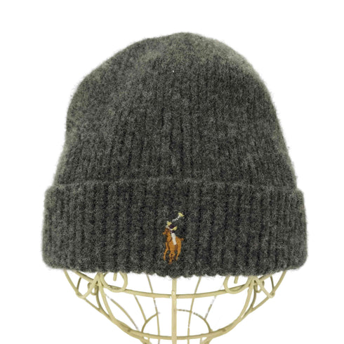 ポロラルフローレン POLO RALPH LAUREN 90S ポニー刺繍 スモールポニー メリノウール ビーニー ニット帽 レディース