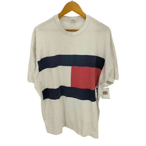 トミーヒルフィガー TOMMY HILFIGER USA製 Tシャツ 袖&裾シングル メンズ import:XL