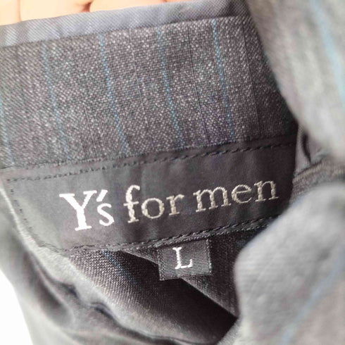 ワイズフォーメン Ys for men 90S 99SS ウールギャバ3Bピンストライプテーラードジャケット アーカイブ OLD メンズ import:L