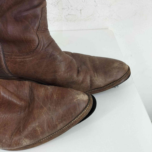 フライ FRYE MADE IN USA シボ革ウェスタンブーツ ペコスブーツ メンズ US:12