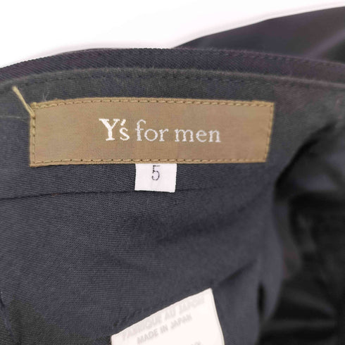 ワイズフォーメン Ys for men 2タックウールギャバスラックスパンツ 茶タグ メンズ 5