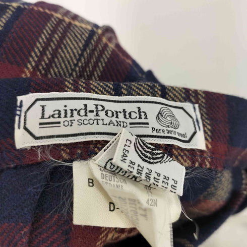 Laird-Portch ウール チェック 巻きスカート ラップスカート レディース