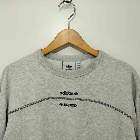 アディダスオリジナルス adidas Originals ロゴ刺繍 クルーネックスウェット メンズ import:M