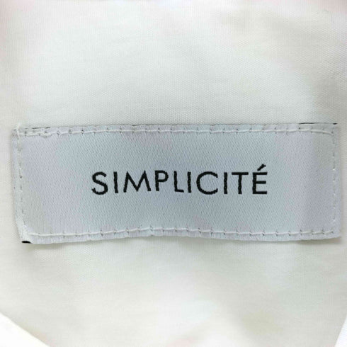 シンプリシテェ SIMPLICITE ポプリン ボタンダウン ポケット シャツ レディース