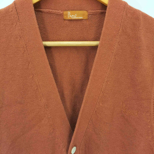 パパス papas ワンポイント刺繍ニットベスト メンズ M
