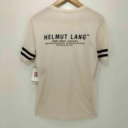 ヘルムートラング HELMUT LANG 90S 1996 本人期 サイドライン バックプリント ロゴ Tシャツ メンズ import:M