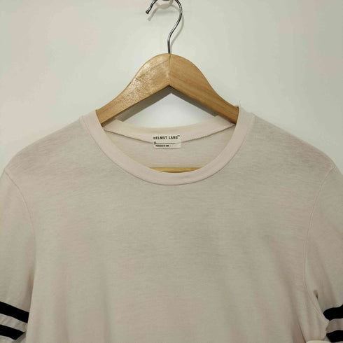ヘルムートラング HELMUT LANG 90S 1996 本人期 サイドライン バックプリント ロゴ Tシャツ メンズ import:M