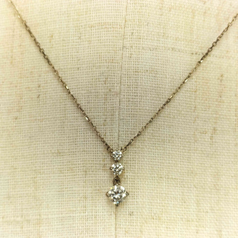 ヨンドシー 4℃ クリスタル蓋 シルバーネックレス レディース