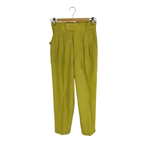 グリーンレーベルリラクシング GREEN LABEL RELAXING ウエストベルト 2タック パンツ レディース JPN:36