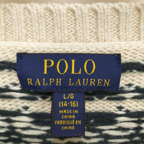 ポロラルフローレン POLO RALPH LAUREN ノルディック柄ニット レディース L