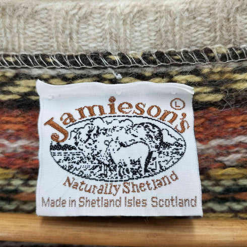 ジャミーソンズ jamiesons スコットランド製 ノルディック柄 ウールニット メンズ JPN:L