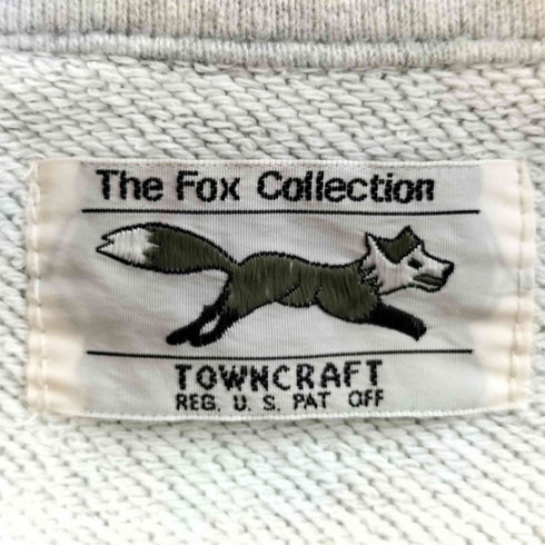 タウンクラフト TOWNCRAFT THE FOX COLLECTION ロゴワッペン ハーフジップ スウェット メンズ import:M