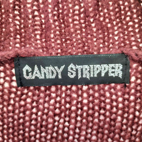 キャンディストリッパー Candy Stripper モヘヤ混 ボーダー ローゲージ クルーネックニット セーター レディース JPN:2