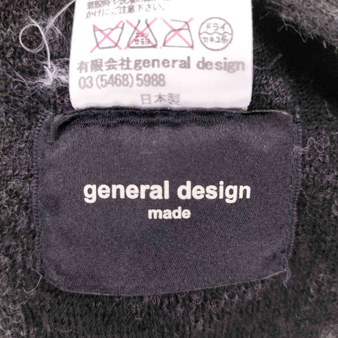 general design 総柄ウールマフラー メンズ
