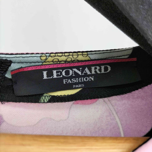 レオナール LEONARD ショルダー切替 花柄 ワンピース レディース LL