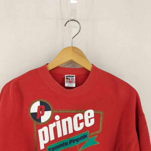 プリンス Prince 90s 袖ワッペン フロントラバーロゴプリントスウェット メンズ import:M