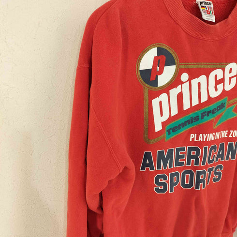 プリンス Prince 90s 袖ワッペン フロントラバーロゴプリントスウェット メンズ import:M
