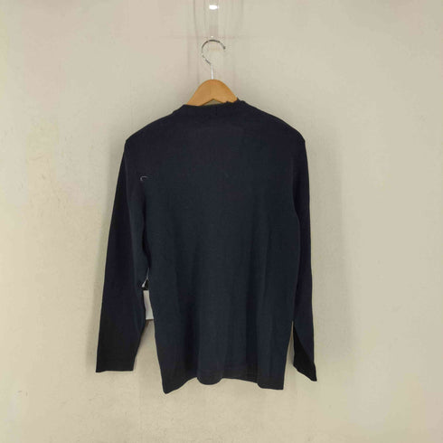 マクダビット MCDAVID 80-90s MADE IN ITALY フロントロゴ刺繍 金ボタンコットンシルクカーディガン レディース import:M