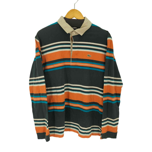 ラコステ LACOSTE ボーダーL/S ポロシャツ バイカラー メンズ import:M