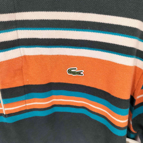 ラコステ LACOSTE ボーダーL/S ポロシャツ バイカラー メンズ import:M