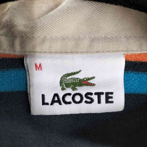 ラコステ LACOSTE ボーダーL/S ポロシャツ バイカラー メンズ import:M