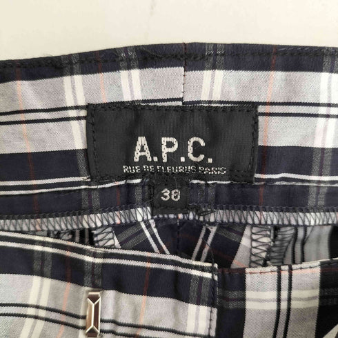 アーペーセー A.P.C. 90s MADE IN FRANCE コットンチェック ノータックスラックス メンズ 38
