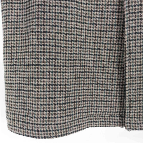 ザラ ZARA 千鳥格子柄 ウールポリ ステンカラーコート メンズ import:L