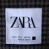 ザラ ZARA 千鳥格子柄 ウールポリ ステンカラーコート メンズ import:L