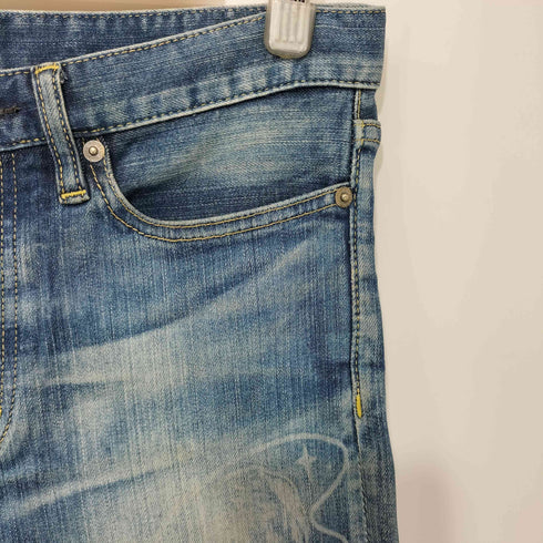 ヒステリックグラマー HYSTERIC GLAMOUR ガール抜きプリント スタッズ デニム スキニーパンツ メンズ 29