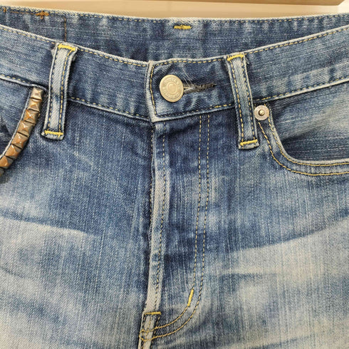ヒステリックグラマー HYSTERIC GLAMOUR ガール抜きプリント スタッズ デニム スキニーパンツ メンズ 29