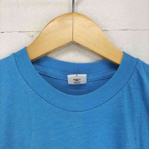 USA製 シングルステッチ フロントプリントクルーネックTシャツ メンズ JPN:S