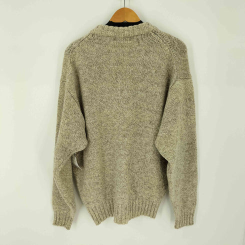 Bonmarlen Collection ヘンリーネックリブニット クルミボタン 胡桃 メンズ 2L