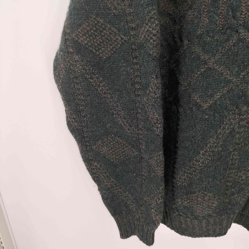シスレー SISLEY イタリア製 ケーブル編み切替リブニット メンズ