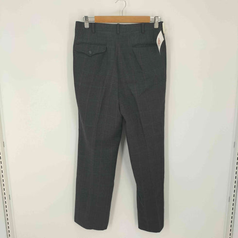2タックグレンチェックスラックス メンズ 82