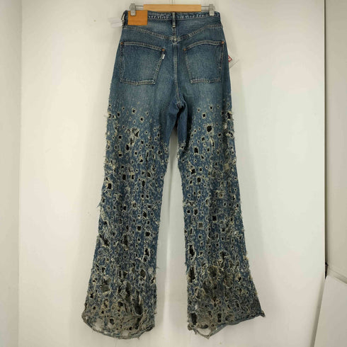 シュガーヒル SUGARHILL 24SS CRASHED MODERN DENIM WIDE TROUSERS メンズ 32