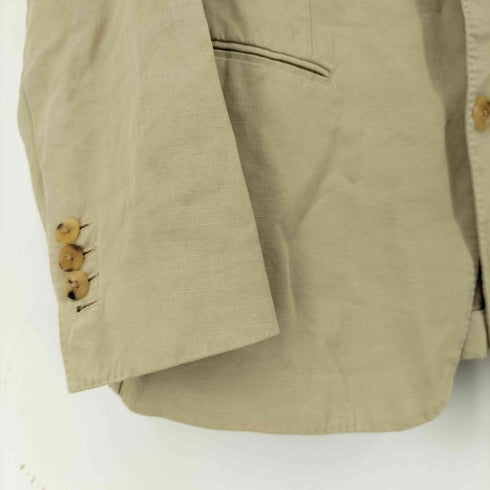 ドルチェアンドガッバーナ DOLCE&GABBANA コットンリネン ピークドラペルノーカラージャケット メンズ 46