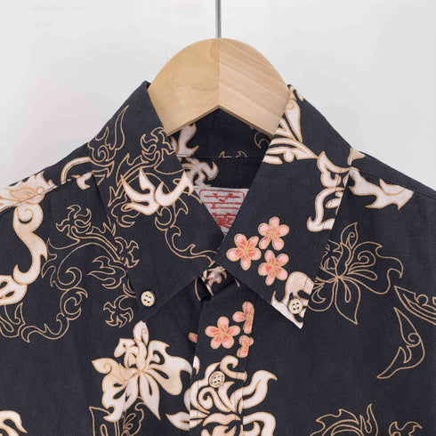 マンゴ MANGO 芒菓 沖縄 総柄 ハイサイ シャツ メンズ JPN:L