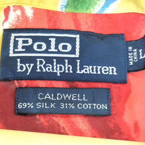 ポロバイラルフローレン Polo by RALPH LAUREN CALDWELL シルク混 オープンカラーシャツ メンズ JPN:L