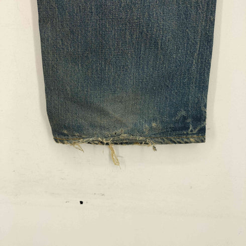 リーバイス Levis 60s 501XX 刻印W 最初期 BIG E バックポケットシングル Vステッチ ボタンフライデニムパンツ 実寸38cm メンズ