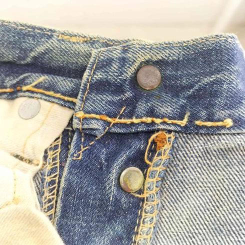 リーバイス Levis 60s 501XX 刻印W 最初期 BIG E バックポケットシングル Vステッチ ボタンフライデニムパンツ 実寸38cm メンズ