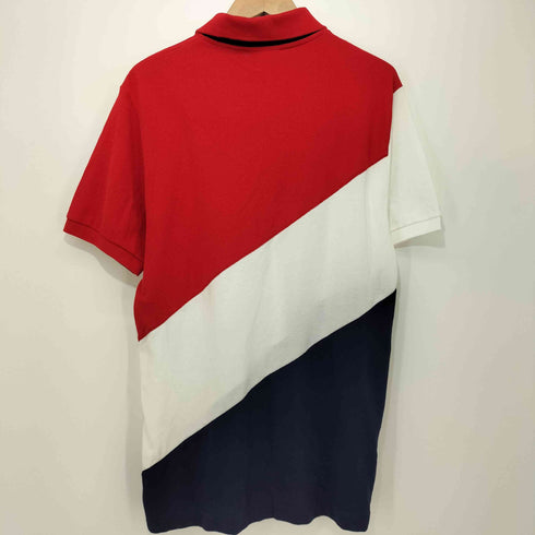 ラコステスポーツ LACOSTE SPORT ロゴ刺繍トリコロール ショートスリーブ ポロシャツ メンズ import:L