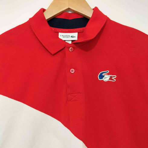 ラコステスポーツ LACOSTE SPORT ロゴ刺繍トリコロール ショートスリーブ ポロシャツ メンズ import:L