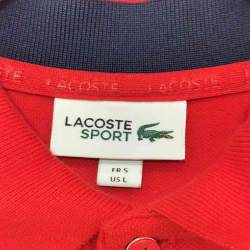ラコステスポーツ LACOSTE SPORT ロゴ刺繍トリコロール ショートスリーブ ポロシャツ メンズ import:L