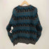 HILL&ARCHER 90-00S ウール混 カラー ネップ 総柄 クルーネック L/S ニット メンズ import:XL