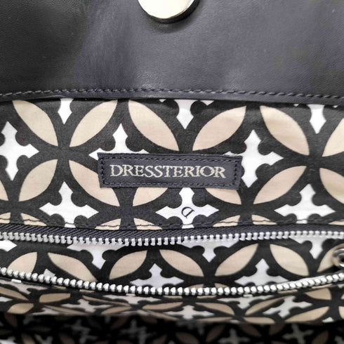 ドレステリア DRESSTERIOR 裏地総柄 リサイクルレザースクエアトートバッグ サークルプリント メンズ
